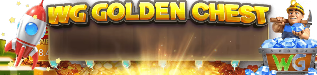 IPLWin Promotional Image with Gold, Rocket & Bonus Jackpot - Featuring 'WG GOLDEN CHEST' for a Rewarding Gaming Experience